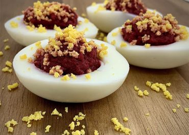Œufs mimosa Betterave & graines de moutarde